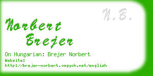 norbert brejer business card